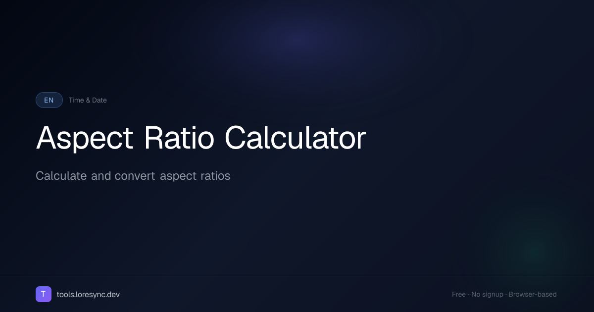 Aspect Ratio Calculator - Calculate & Convert Ratios | aspect-ratio ...